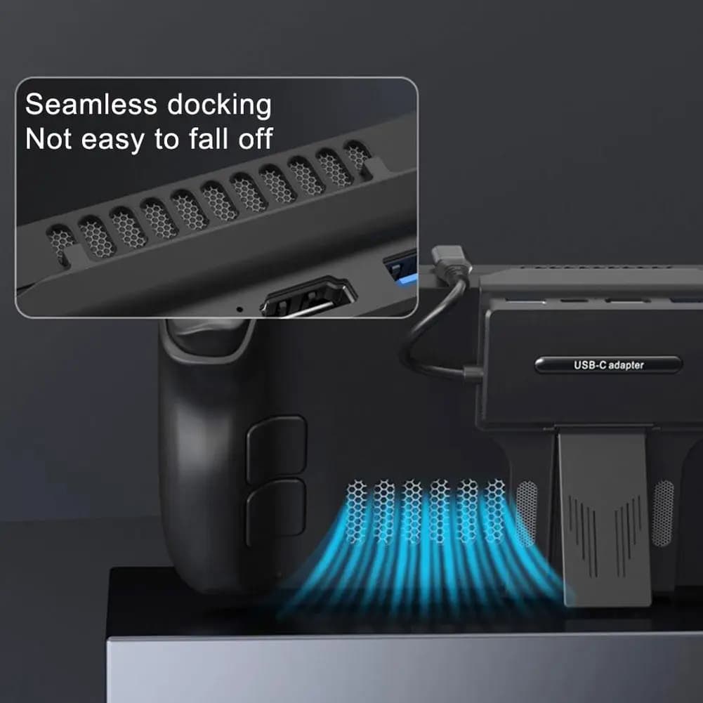 Steam Deck Docking Station Base Stand Hub Trasforma Ally To Dock, C Oled Ethernet Steam USB con console RJ45 ROG W4T0
