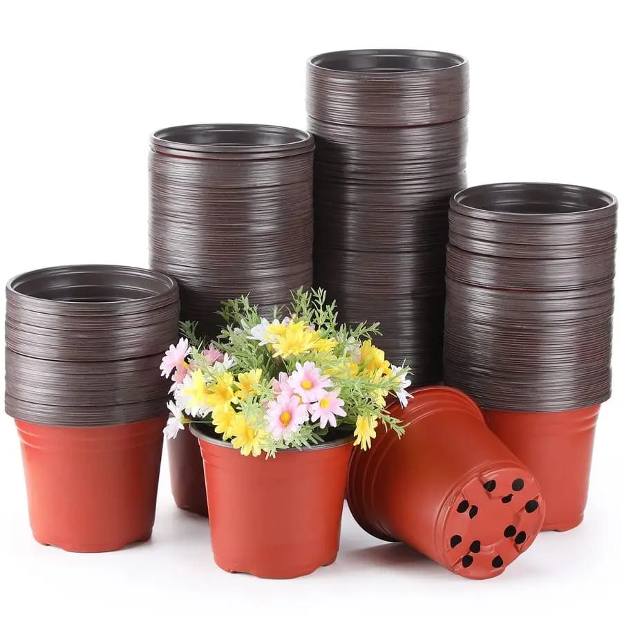 Wholesale 6 inch plastic nursery vases with drainage holes for seed germination, oily plants, flowers, indoor and outdoor plants