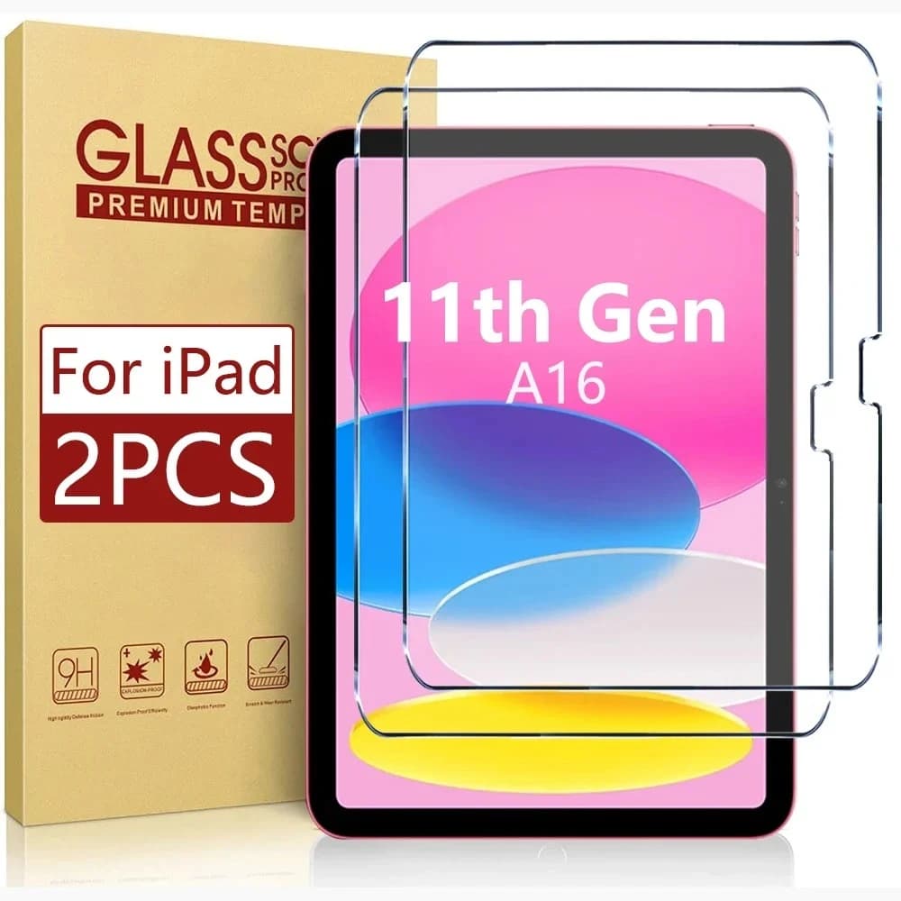 Per 2025 APPLE IPad A16 11th 10th Generation Air 7 6 5 4 11 "M3 M2 HD 9H Pellicola proteggi schermo in vetro temperato antigraffio 2 pezzi
