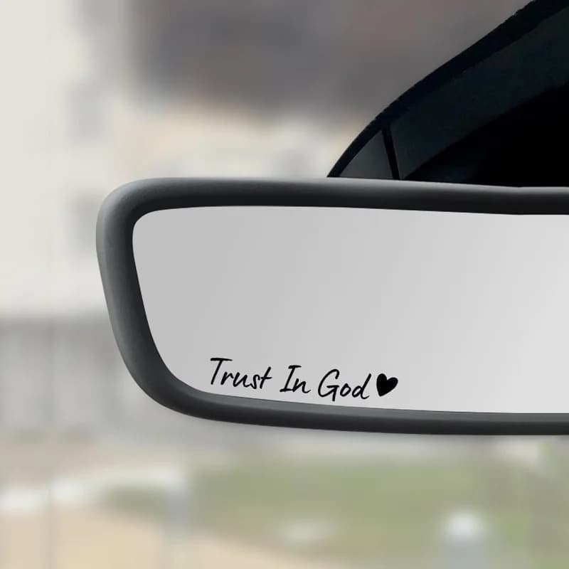 4pcs/set Trust In God "car rearview mirror sticker! Car Stickers and Stickers - Trust God Mirror Decorative Stickers