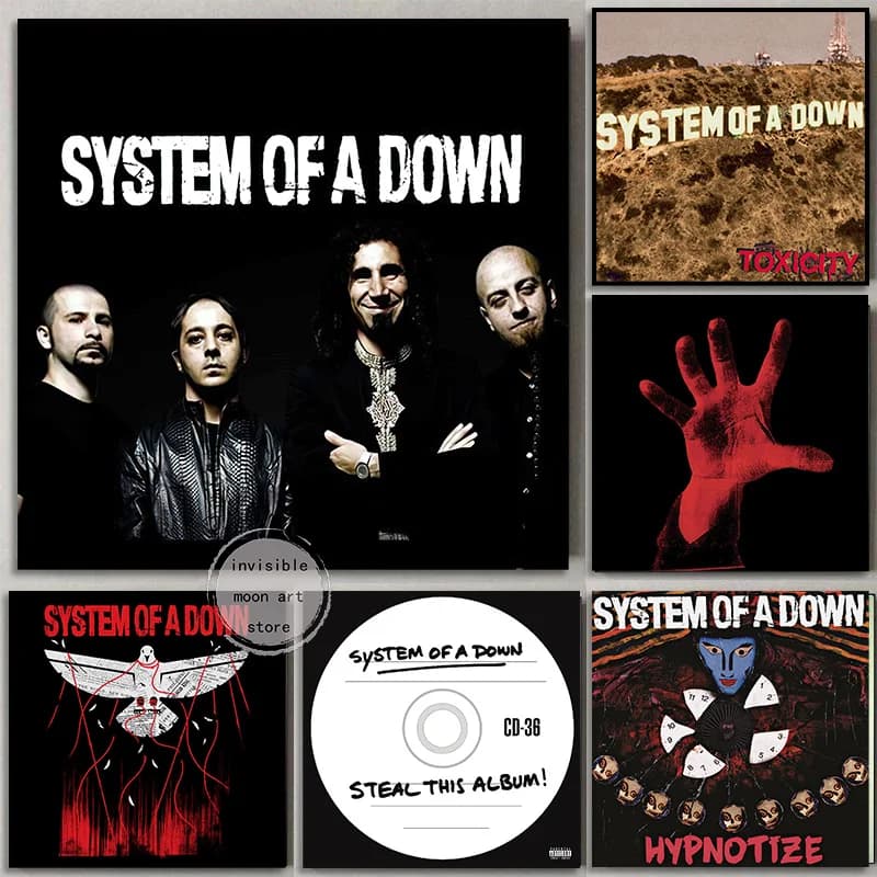 System of A Down Lonely Day/Sugar/Toxicity Music Cover Series Art Poster Canvas Painting Wall Prints Picture for Room Home Decor