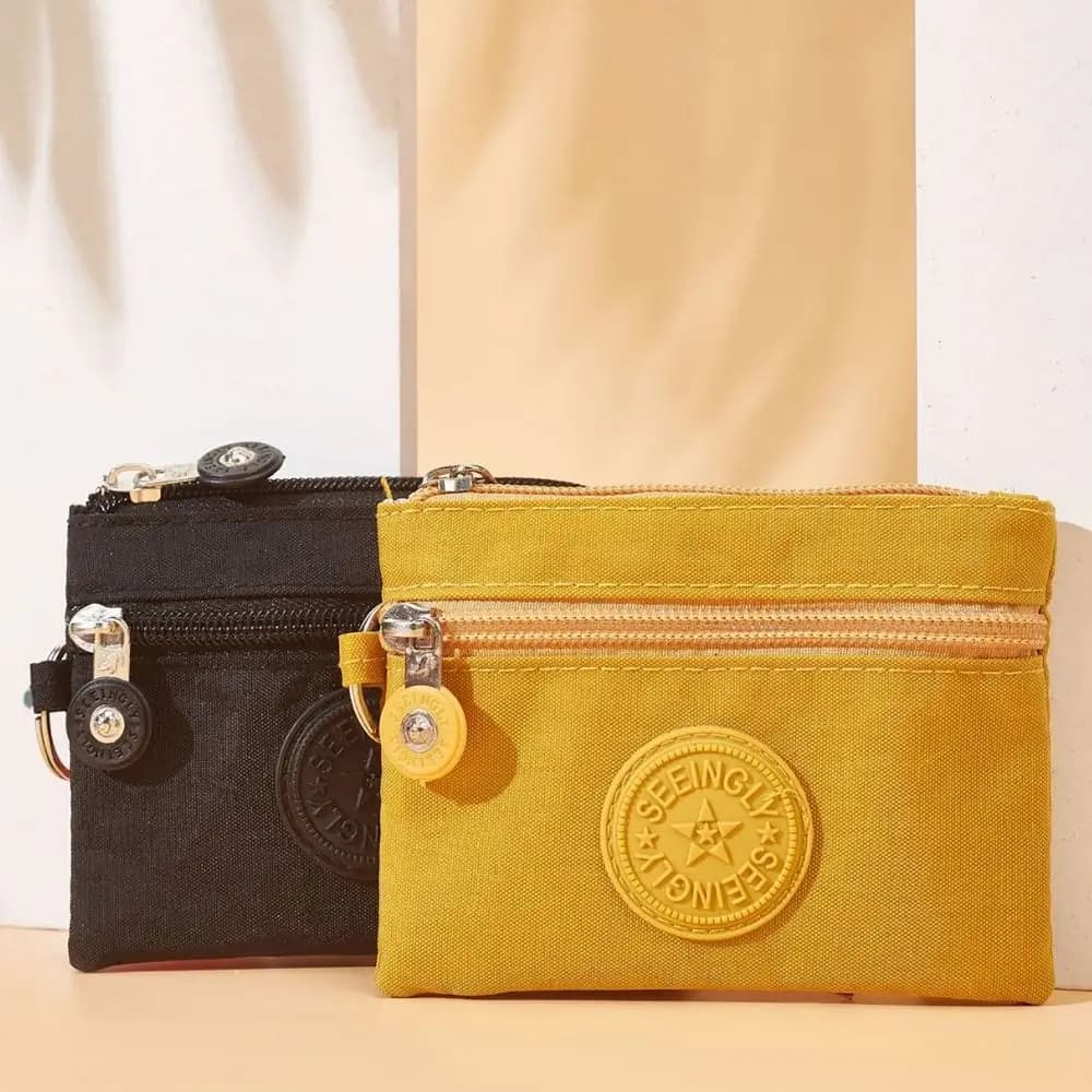 Canvas Money Coin Purse 2023 New with Key Ring Waterproof Credit Card Holoder Wear-resistant Wallet Money Bag Male Female kuromi