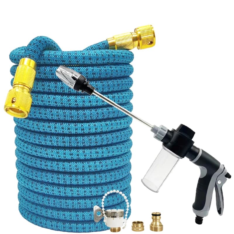 Expandable Garden Pipe - Water Gun with Long Snail Auction, With 1/2 Connector, Garden Tube, Irrigation, Car Washing Set