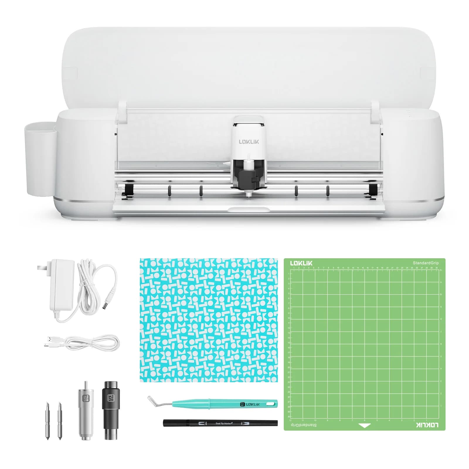 LOKLiK 2 cutting machine, 5 in 1 smart cutting machine powered by AI, compatible with iOS, Android, Windows, Mac