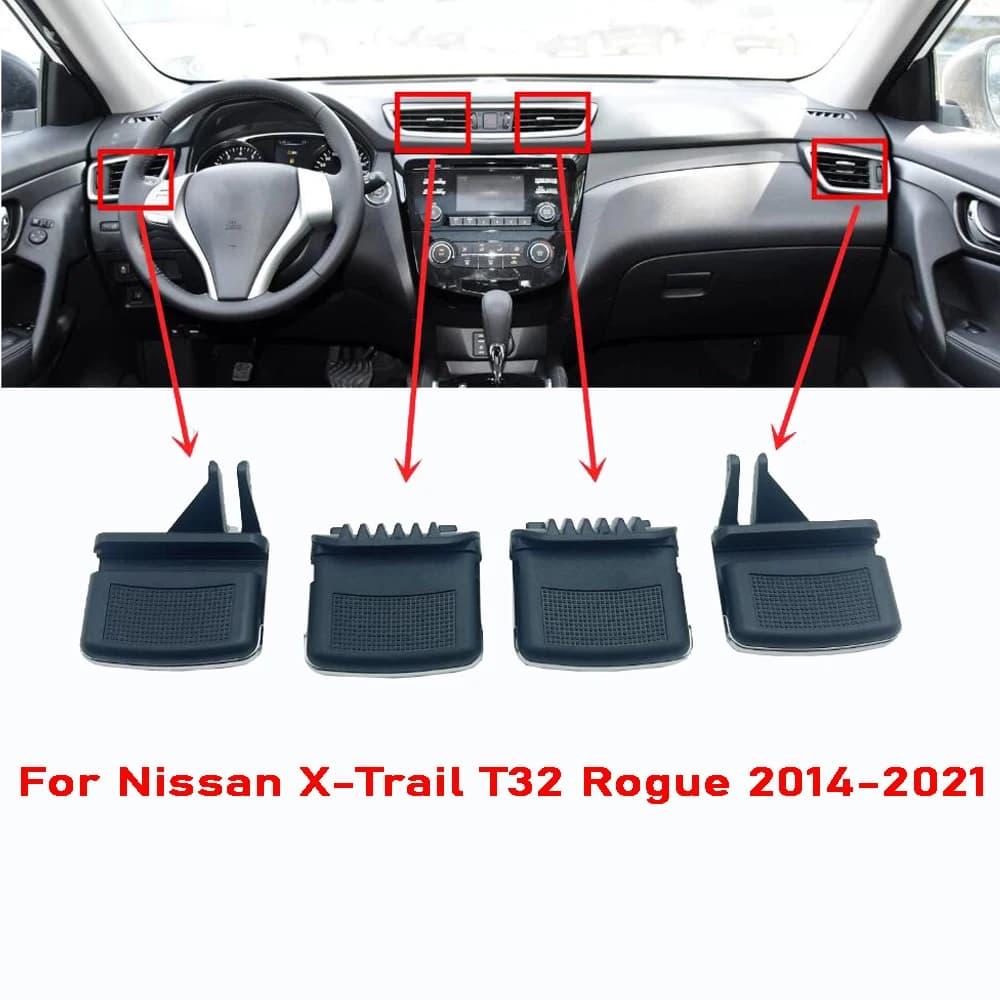 Dashboard Air Vent Slider Clip For Nissan X-Trail T32 2014-2021 Qashqai J11 Nissan Rogue Air Conditioner Adjustment Tab