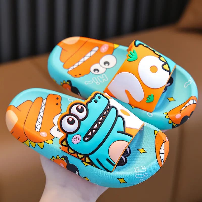 Dinosaur Shaped Baby Diapers, Casual Shoes for Boys and Girls, Footwear Beaches and Water, Soft Children's Indoor Slippers