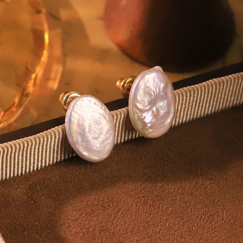 Original Design Round Pearl Cubic Zirconia Stud Earrings For Women Luxury Stylish Versatile Ear Jewelry Daily Party Accessories