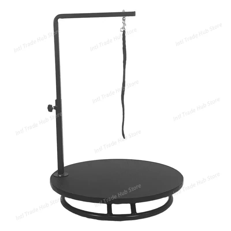 Tavolo per toelettatura per animali domestici pieghevole antistatico antiscivolo con sollevamento manuale per rifinire il piano di lavoro girevole in PVC antiscivolo e facile da pulire