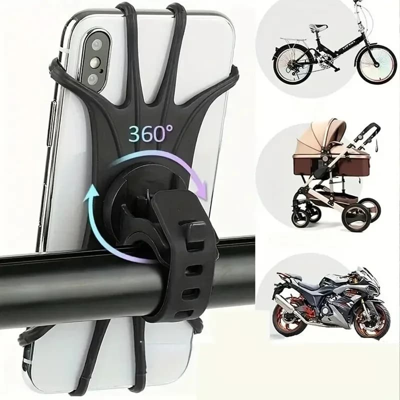 360 degree swivel bike support Bike support Safe bracket Silicone traction type silicone traction for all phone supports
