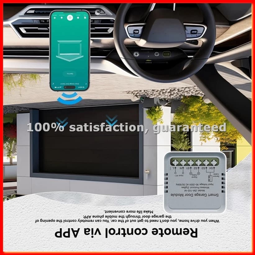Modulo di controllo per porta garage Tuya Zigbee, apriporta con telecomando tramite app Smart Life, compatibile con presa EU - BCBW