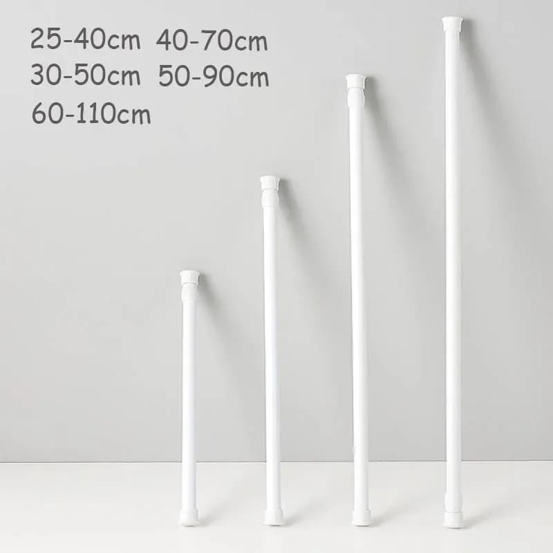Asta allungabile caricata a molla da 25-110 cm Tenda regolabile multifunzionale Asta telescopica Aste appese per la casa Accessori per il bagno