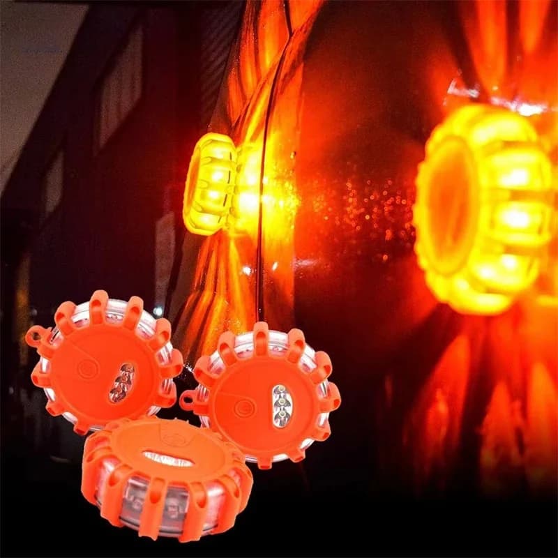1/2/3/4/6/8/10/12Pcs spia LED batteria incorporata 9 modalità Safety Flare Dash lampada lampeggiante di emergenza luce stroboscopica portatile