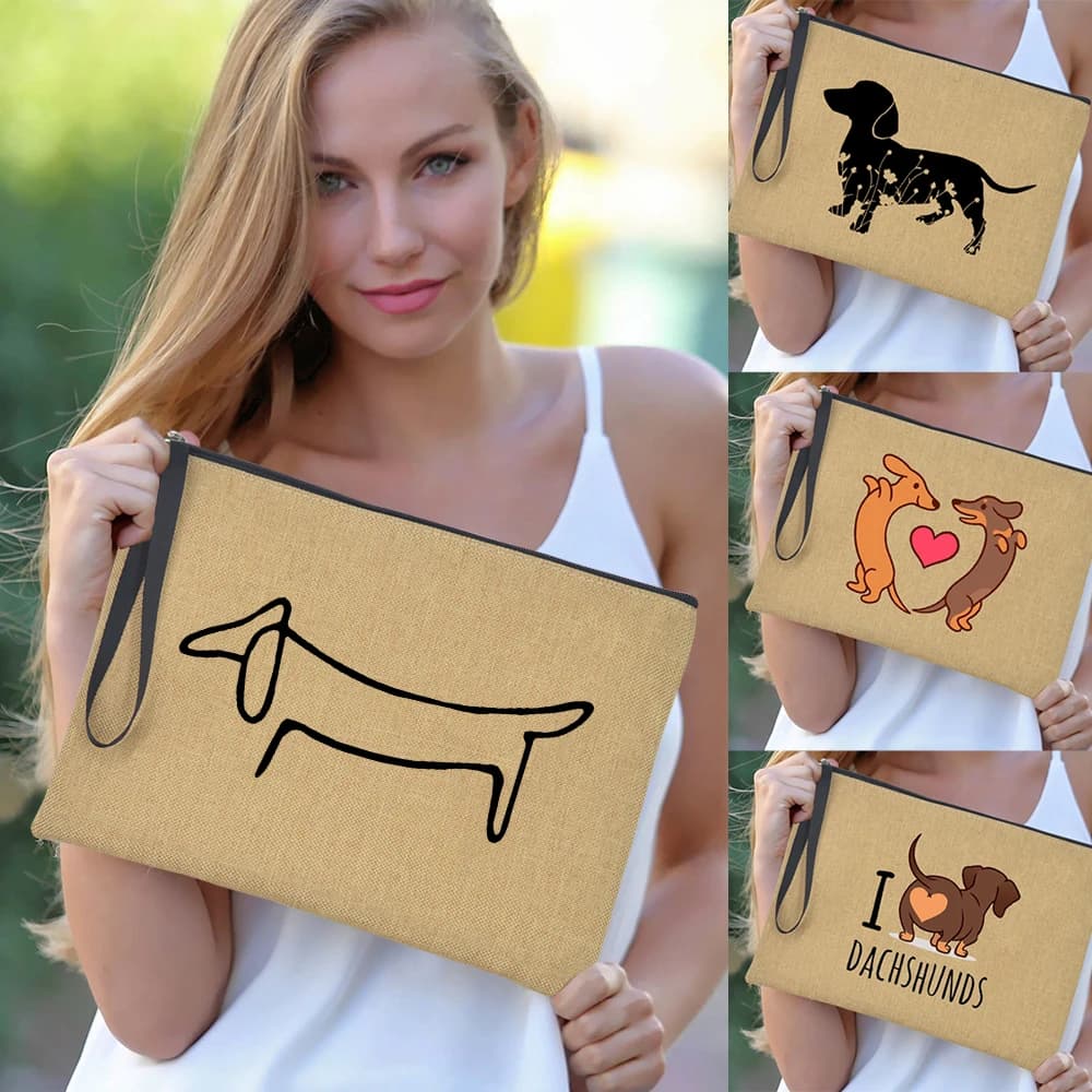 Simple Lobster Love Fashion Zipper Bag for Cosmetics Dog Life Makeup Toiletry Bag Lipstick Mascara Organizer Travel Bag