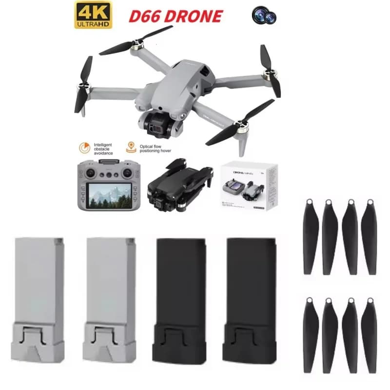 D66 Battery for Drone with Screen 3.7V 1000MAH / Drain propeller D66, D66 Battery and Gym Accessories
