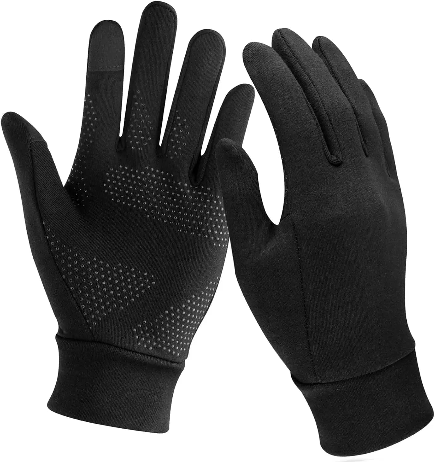 Guanti da ciclismo sportivi foderati riscaldati Touch screen impermeabile Guanti leggeri antiscivolo per correre in bicicletta Guida Esercizi di sci