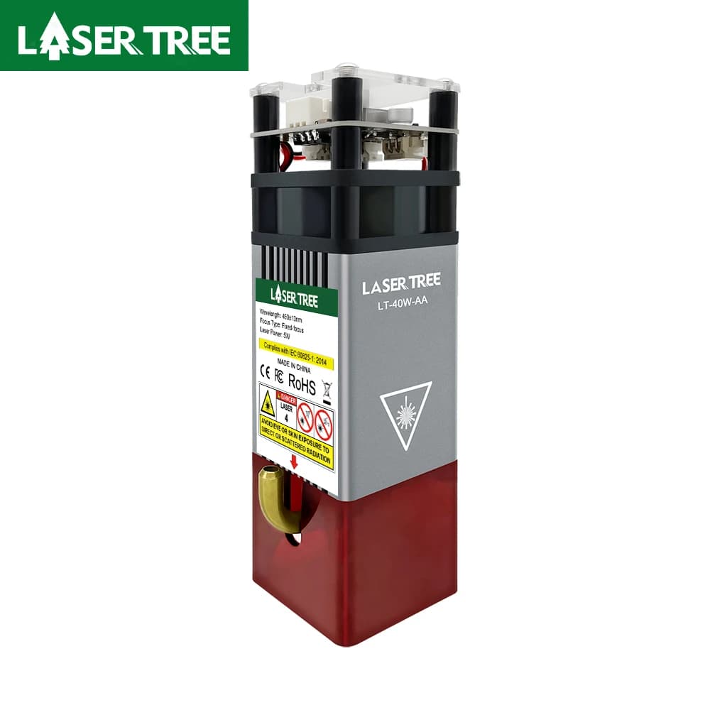 LASER TREE 4W 5W Power Laser Module 450nm TTL Blue Light Laser Head for Laser Engraving Wood Cutting DIY Tools