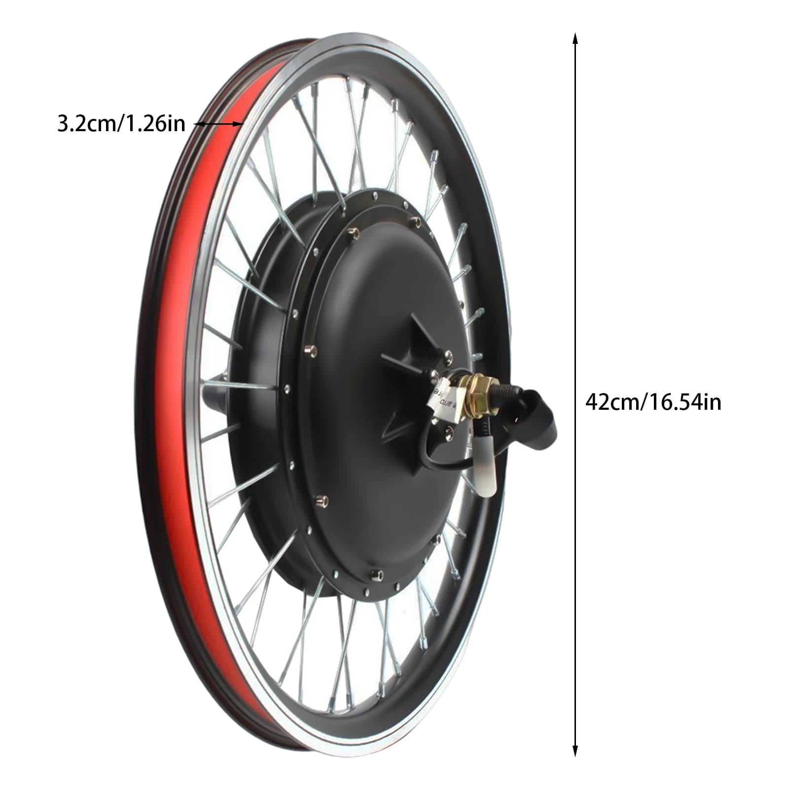 Kit Motore per Bicicletta Elettrica 48V 1000W, Kit di Conversione E-Bike per Ruota Posteriore, per Bici da 26"/20", 50/30Km/h
