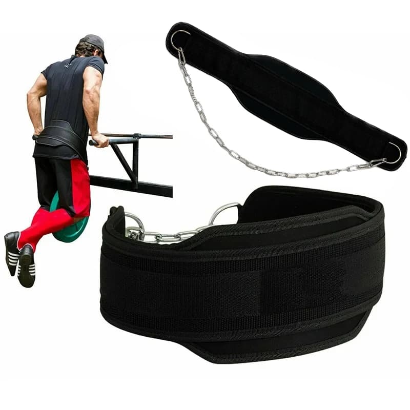 Heavy Duty chain weight lifting belt with chain dive belt Pull Up Chin Up Kettlebell Balance Fitness Gym Thickness