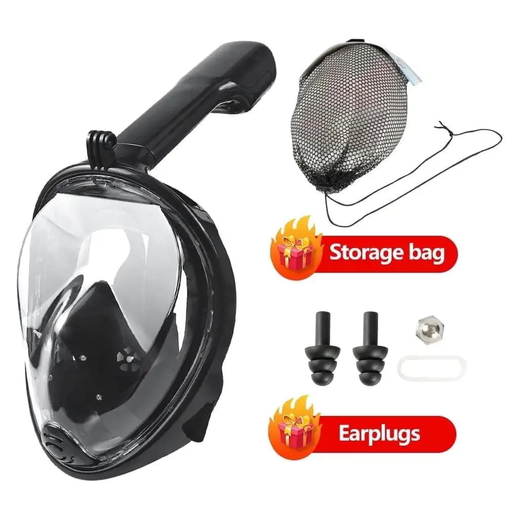 Integral snorkeling mask for teenagers, snorkeling masks with removable view, anti-lost snorkeling set for safe breathing for men