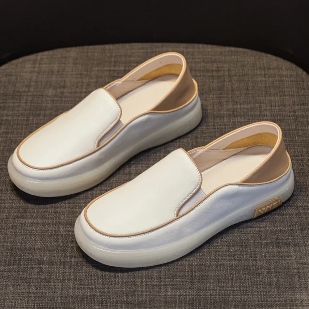 Large Size Single Shoe Women's 2026 Spring New Item British Leather Bean Shoes Soft Soled Leather Shoes Flat Bottomed Loafers