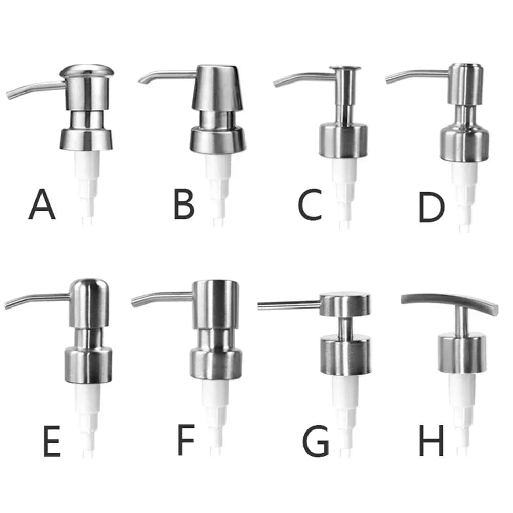 1pc in acciaio inossidabile dispenser per lozione liquida testa di ricambio sapone shampoo doccia gel pompa vaso tubo pressa testa hardware per il bagno