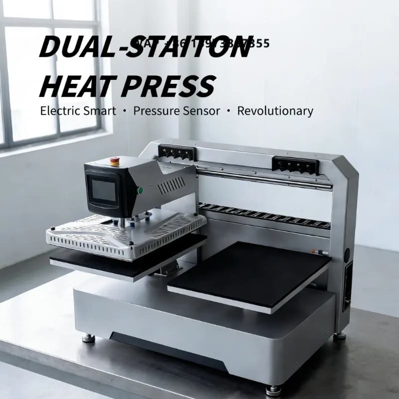 Nuova Pressa a Caldo Elettrica Automatica a Doppia Stazione 16x20 per Stampa a Sublimazione su Magliette