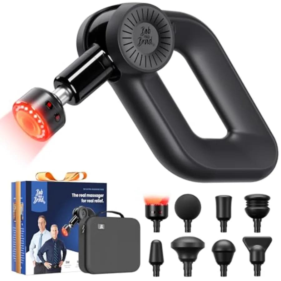 Pistola per Massaggio D6 Ultra con Luce a Infrarossi, Massaggiatore a Percussione Profonda con Amplitude di 16mm, Massaggiatore Muscolare Professionale