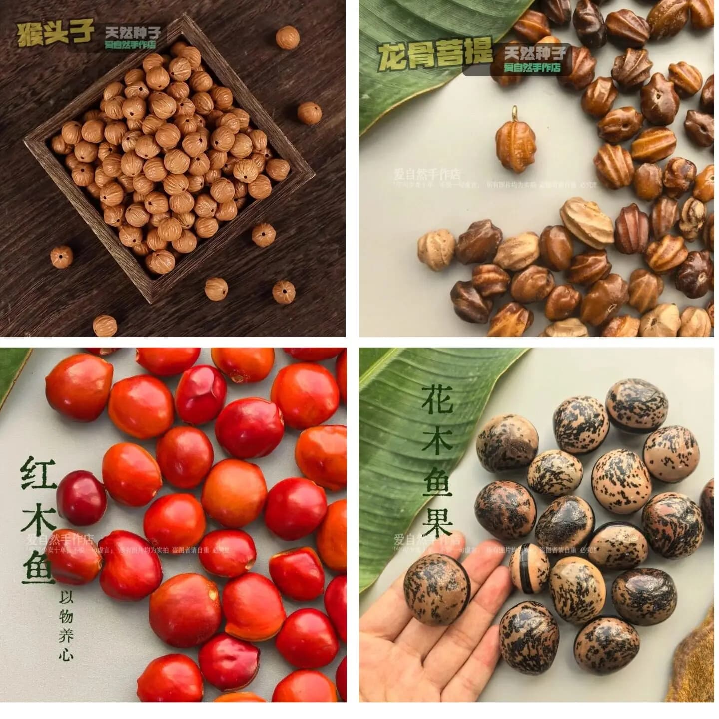 Natural Seed Bracelet Handmade DIY Material Pack Retro Versatile Buddha Bead Bracelet Handmade Bag