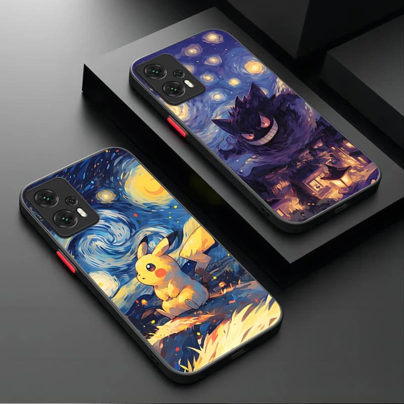 Pokemon Gengar Pikachu Cassa Del Telefono Per Xiaomi Poco x7 X6 X5 X4 GT X3 NFC F6 F5 F4 F3 GT M5 M5S M6 Pro 4G 5G C55 C65 C75 C61 C71