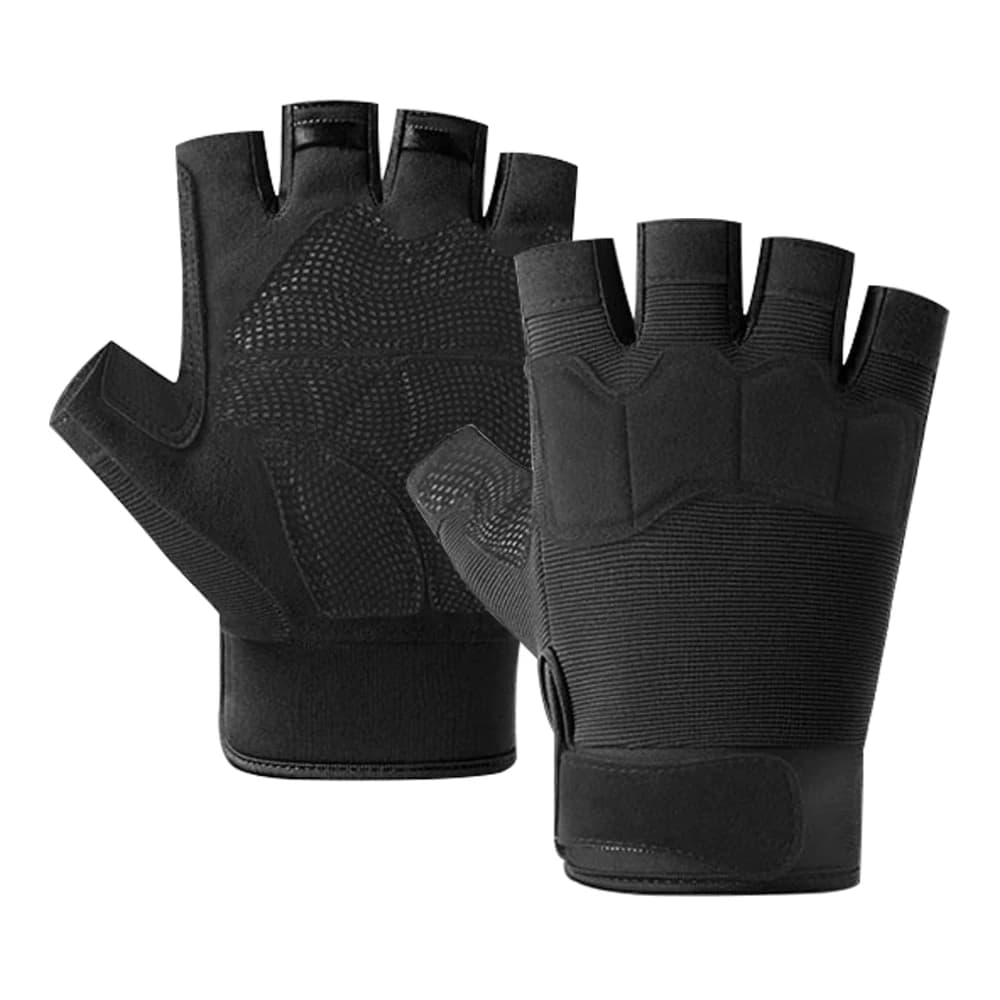 Guanti mezze dita resistenti all'usura, antiscivolo, per sport all'aperto, ciclismo, fitness, escursionismo, arrampicata, guida di motociclette