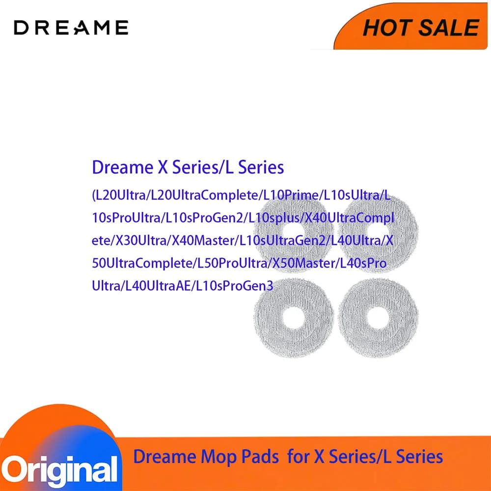 Original Dreame X30 Ultra/X40 Ultra/X50 Ultra Mop Cloth Parts, Dreame L10s ProUltra /L20 Ultra /L40 Ultra Mops Pad Accessories