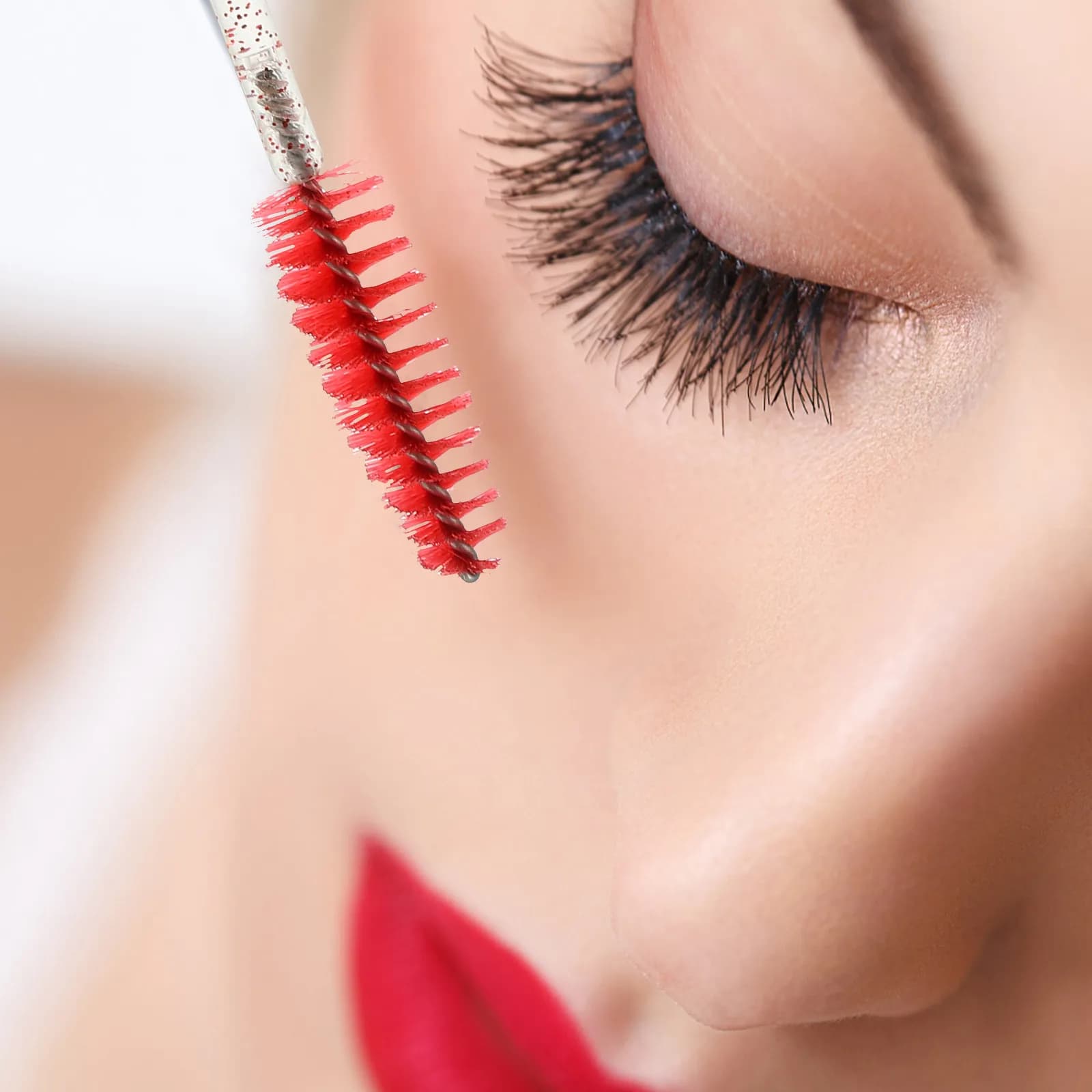 Set di 10 Pettini per Ciglia e Sopracciglia, Applicatore Portatile per Mascara, Strumento di Bellezza
