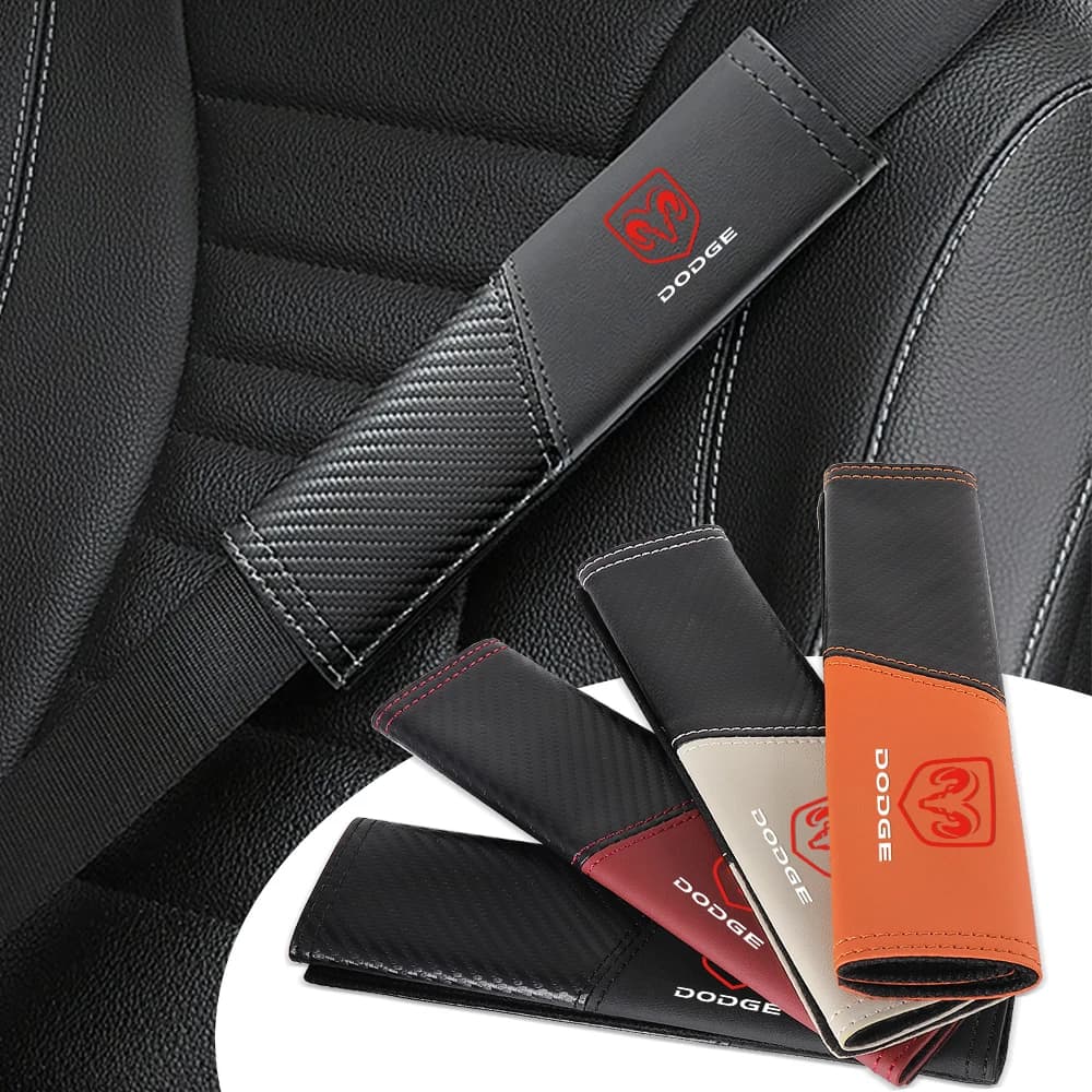 2Pcs Car Seat Belt Shoulder Protector Cover Auto Accessories For Dodge Durango Caliber Dakota Neon SXT Nitro Ram Avenger Magnum