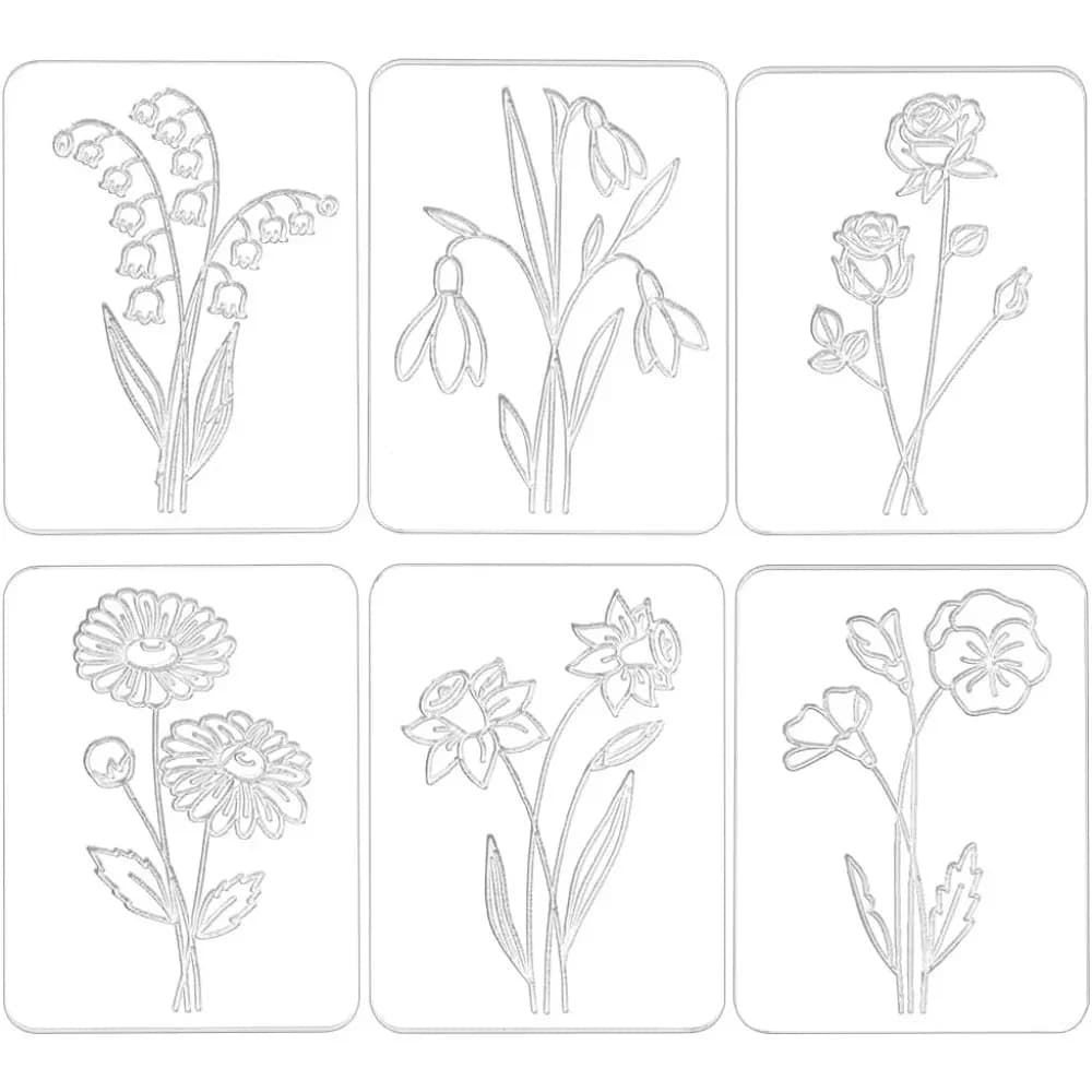 6 pezzi 6 stili timbri per goffratura in argilla 1.53x1.14 pollici ceramica fiore struttura polimerica per realizzare orecchini gioielli strumenti in argilla polimerica