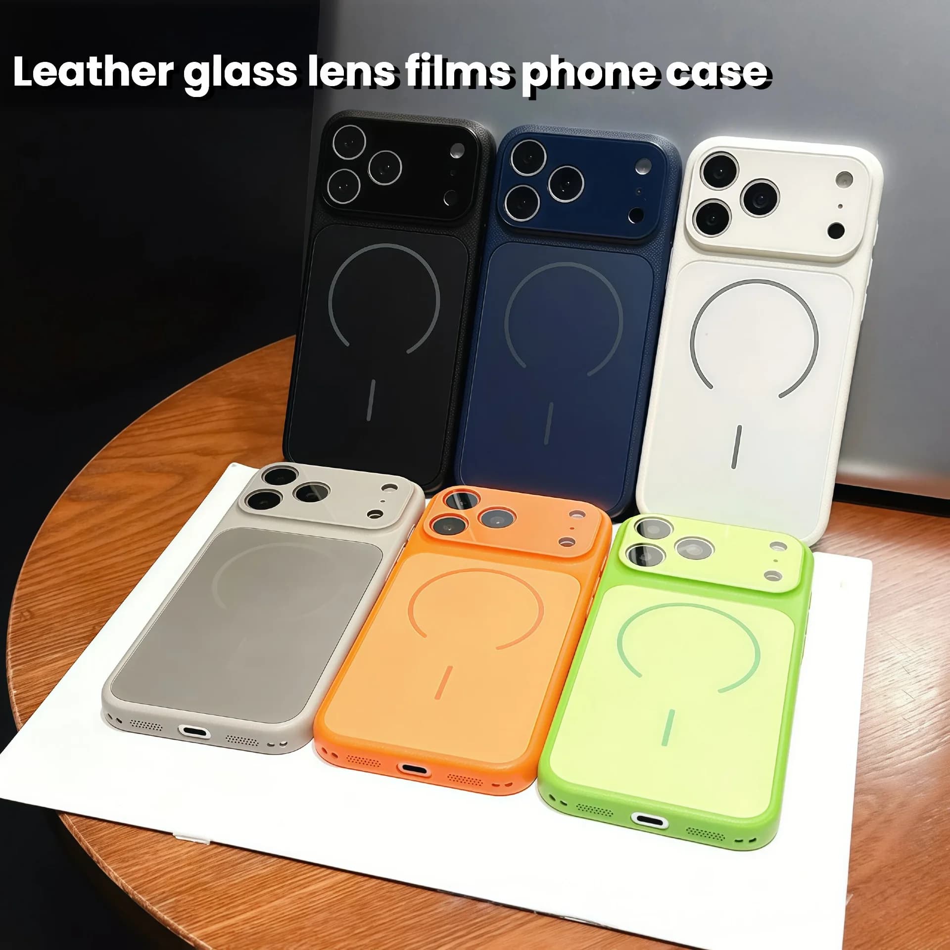 Custodia per telefono in pelle opaca magnetica per MagSafe per iPhone 17 16 15 14 13 Pro Max 17 Pro, antiurto, con ricarica wireless, cover posteriore