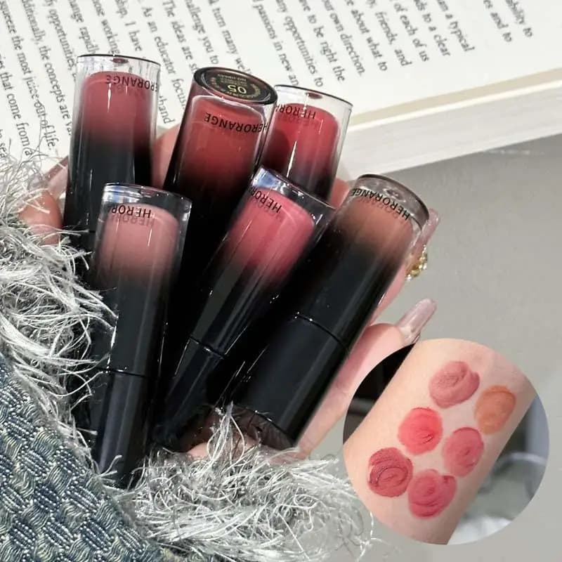 Lucidalabbra Effetto Specchio HERORANGE, Rossetto Liquido a Lunga Durata, Tinta Labbra Idratante, Trucco Labbra Naturale Nude