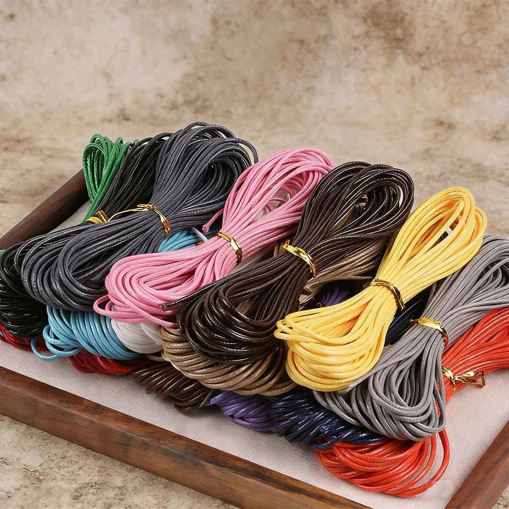 10 yard Multicolored Waxed Cord 1.5mm Cord for Jewelry Handmade Necklace String DIY Beading Craft Supplies Accessories