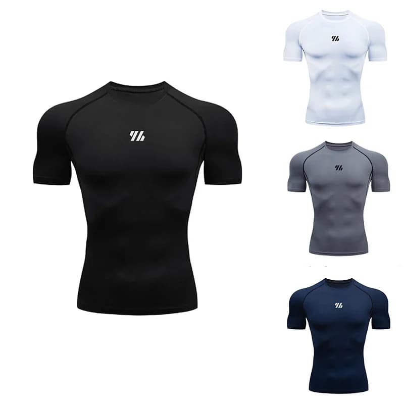 Gym T-Shirt Men Short Sleeve Summer Sport Jerseys Fitness Trainer Shirt Quick Dry Breathable Running Tees Jogging Sportswear Top