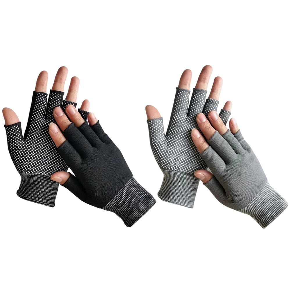Guanti da pesca mezze dita Guanti da guida traspiranti Guanti da equitazione antiscivolo Guanti da allenamento per ciclismo Pesca Guida