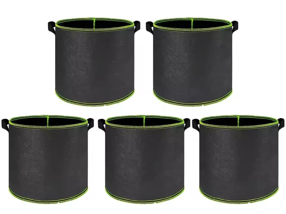 5PCS Nonwoven Fabric Grow Bags Arrangement Fabric Bags with Handles Flower Jar Vegetable/flower/plant 3/5/7/10/15/20 gallons