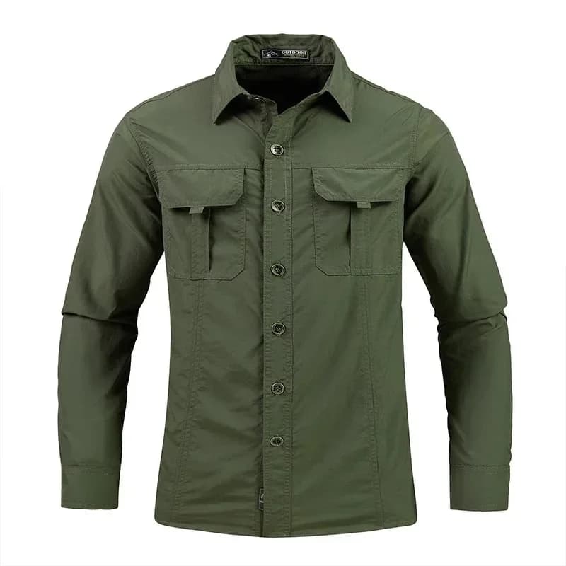 Camicia da uomo e da donna ad asciugatura rapida Camicia da carico tattica casual militare a maniche lunghe Camicia da escursionismo sportiva traspirante con protezione solare