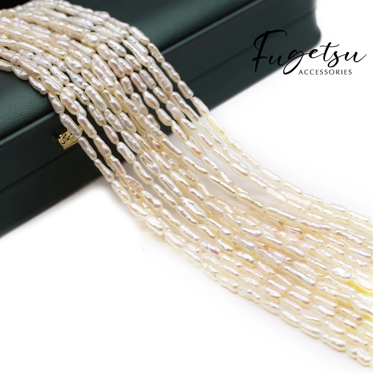 1 stringa barocca naturale perla coltivata d'acqua dolce lunga striscia perline Charms per fai da te donna uomo collana gioielli che fanno accessori