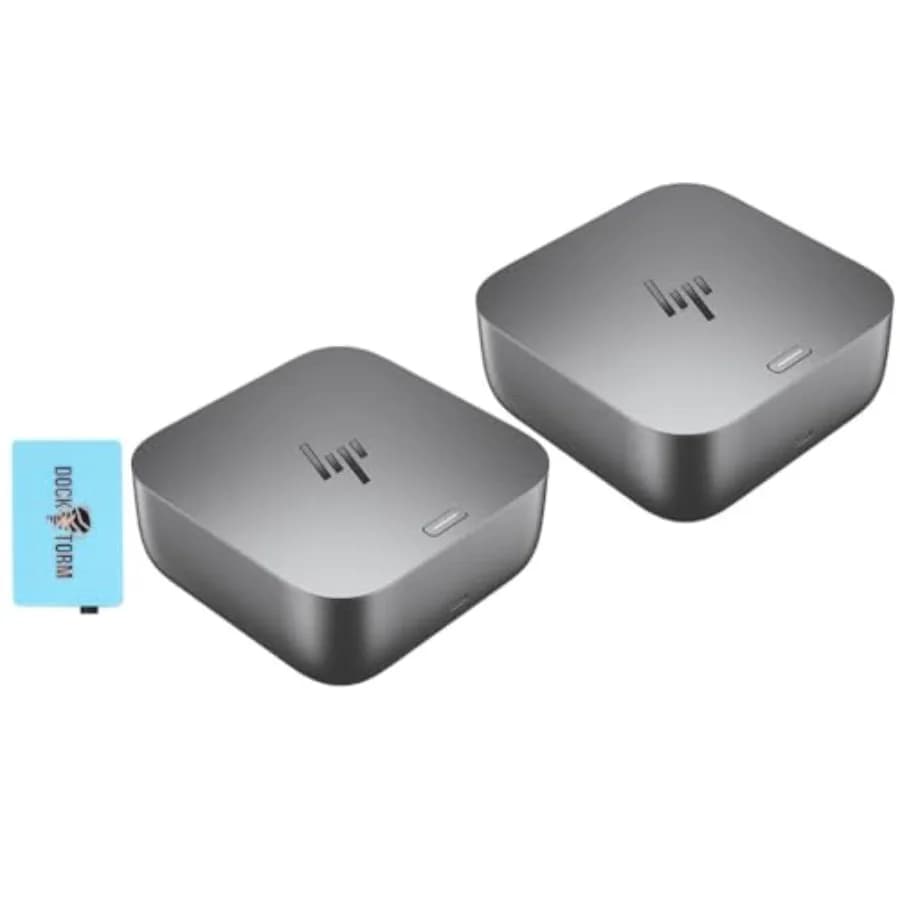 Universal Thunderbolt/USB-C docking station for laptop use, aluminum alloy body, black color, 100W power delivery and single-ca