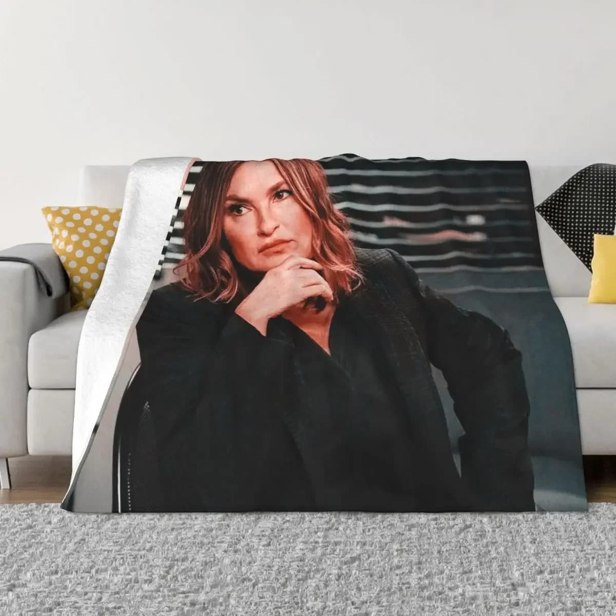 Captain Olivia Benson coperta da tiro morbida Plaid Thins coperte per bambini