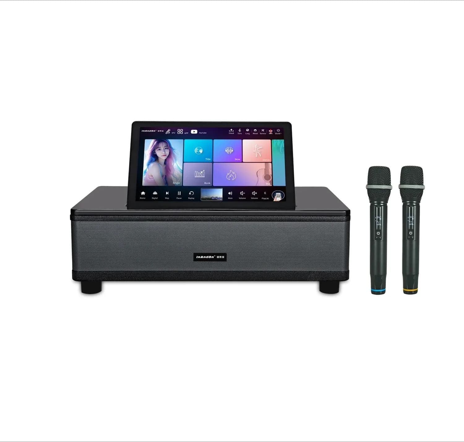 InAndOn Latest All in One Karaoke Party Machine Home Use Audio System Professional Karaoke System Soundbar Karaoke Player