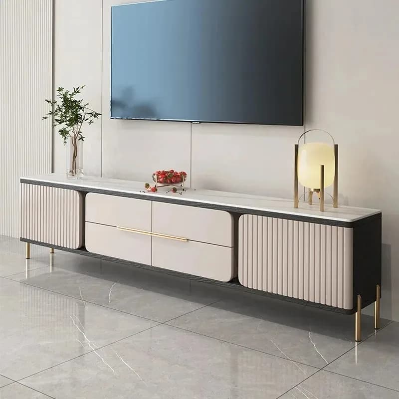 Solid wood panel with central monitor panel TV stand Stand TV stand Design for multimedia entertainment TV furniture Szafka TV furniture