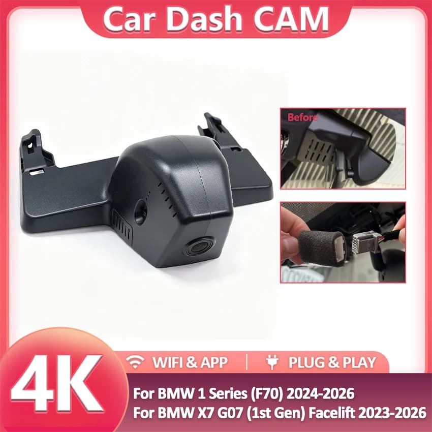 New! Front Rear Dashcam For BMW 1 Series (F70) 2024-2026, OEM DVR Camera For BMW X7 G07 (1st Gen) Facelift 2023-2026 Dash Cam 4K