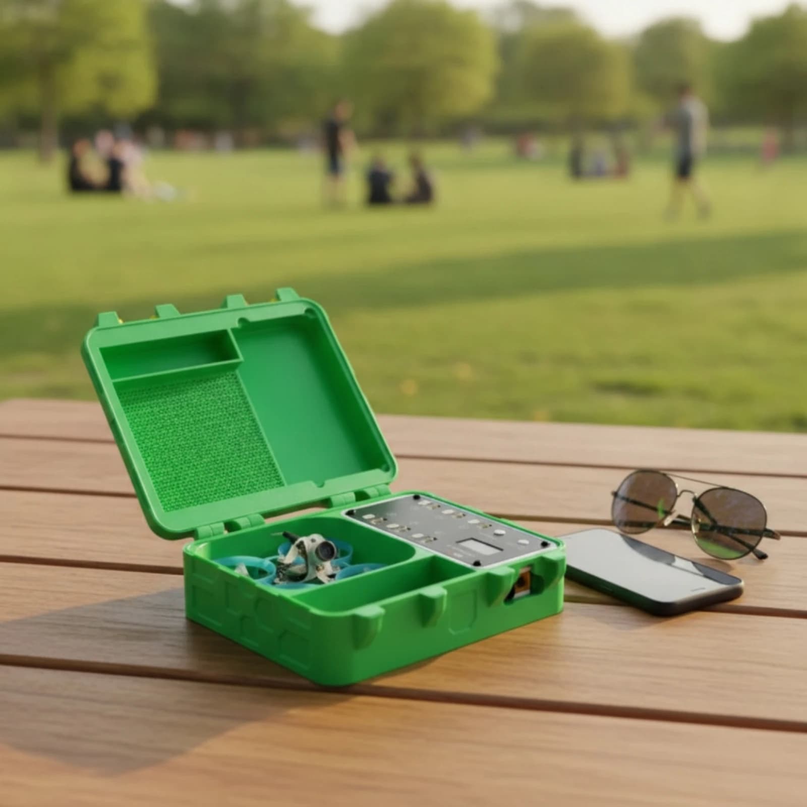 Plastic Case with Snap-Shut Lid Compact Box with Hinged Lid Compartment Box Sturdy for Backpack, Workbench