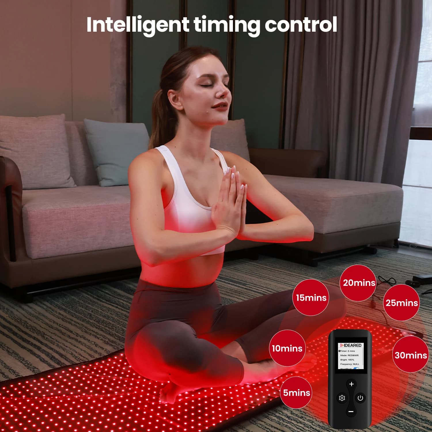 NEWIDEATHERAPY 660Nm 850Nm Red Light Therapy Blanket Near Infrared Light Therapy Bed Full Body Wrap Red Light Therapy Mat Yoga