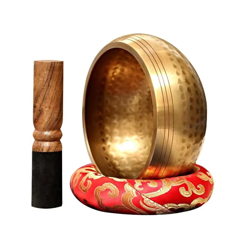 Tibetan Singing Bowl Set Meditation Sound Bowl Handcrafted in Nepal for Yoga Chakra Healing Mindfulness and Stress Relief Unique